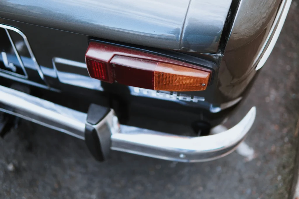 Misaligned bumper and tail light